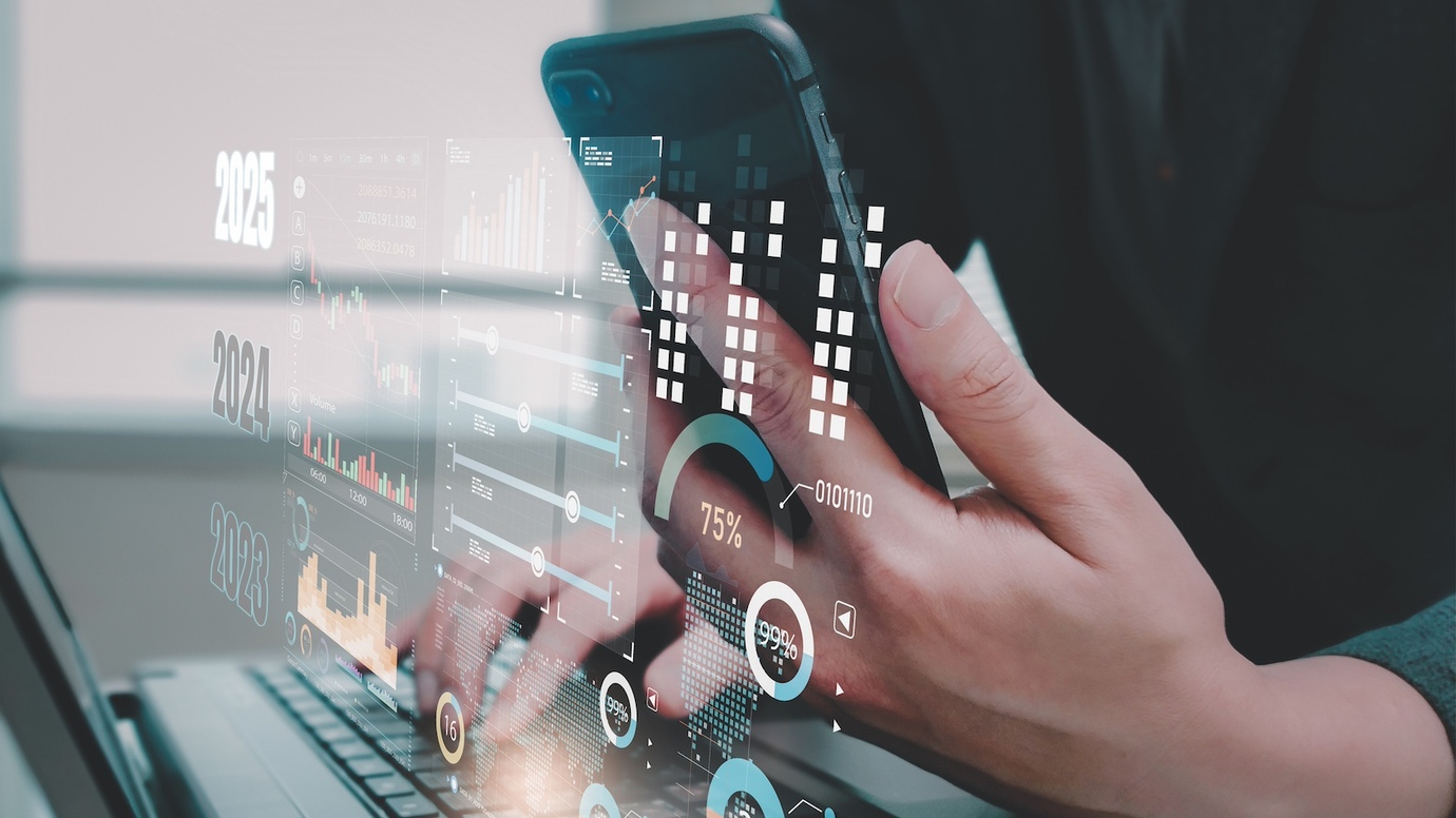 Digital analytics dashboard showing social media performance metrics, data visualization, and growth statistics - representing NordMedia Agency's data-driven approach to social media marketing